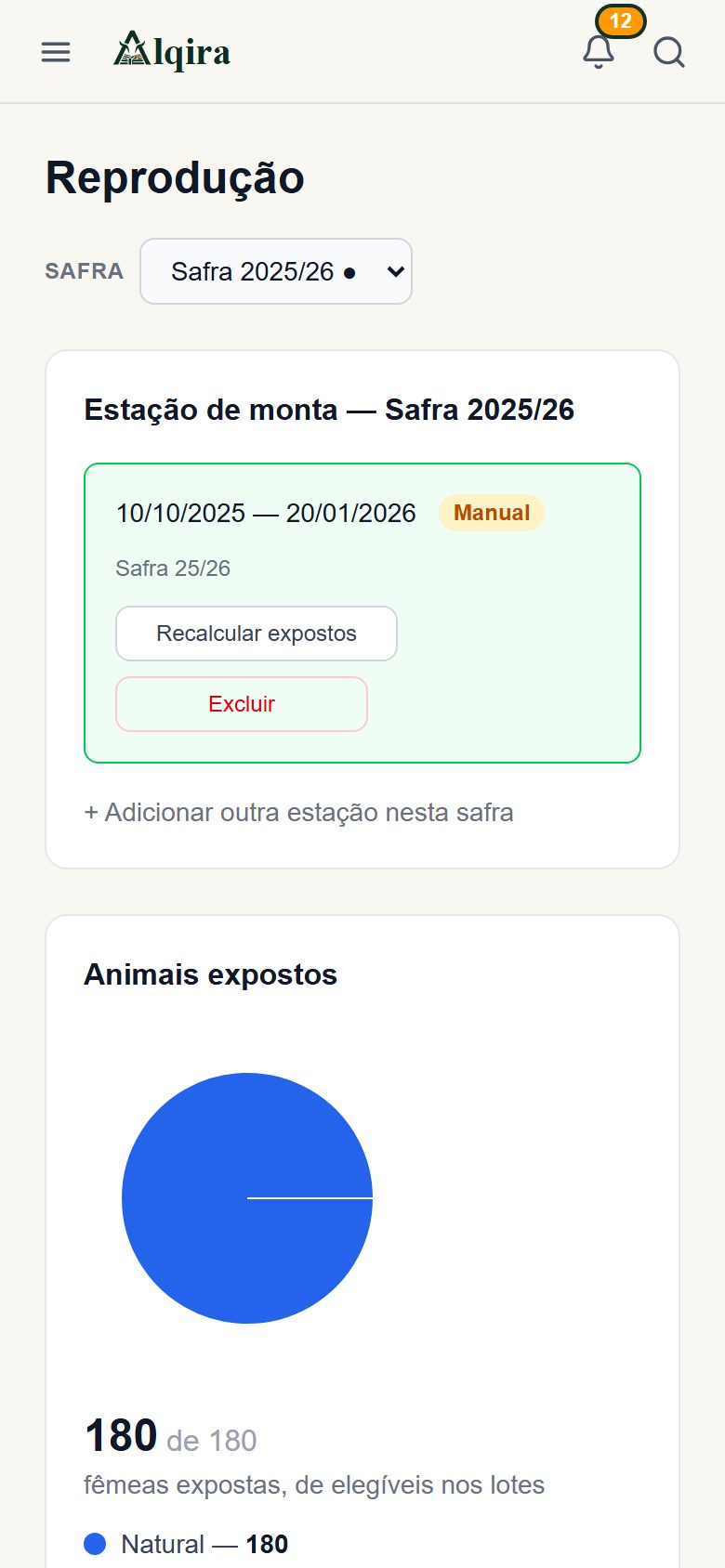 Tela real de Reprodução da plataforma Alqira no celular